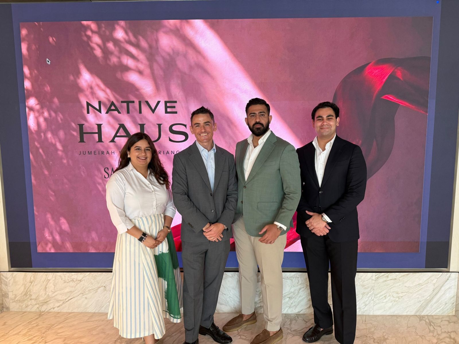 Kevin with the Native Haus team at the project launch in JVT