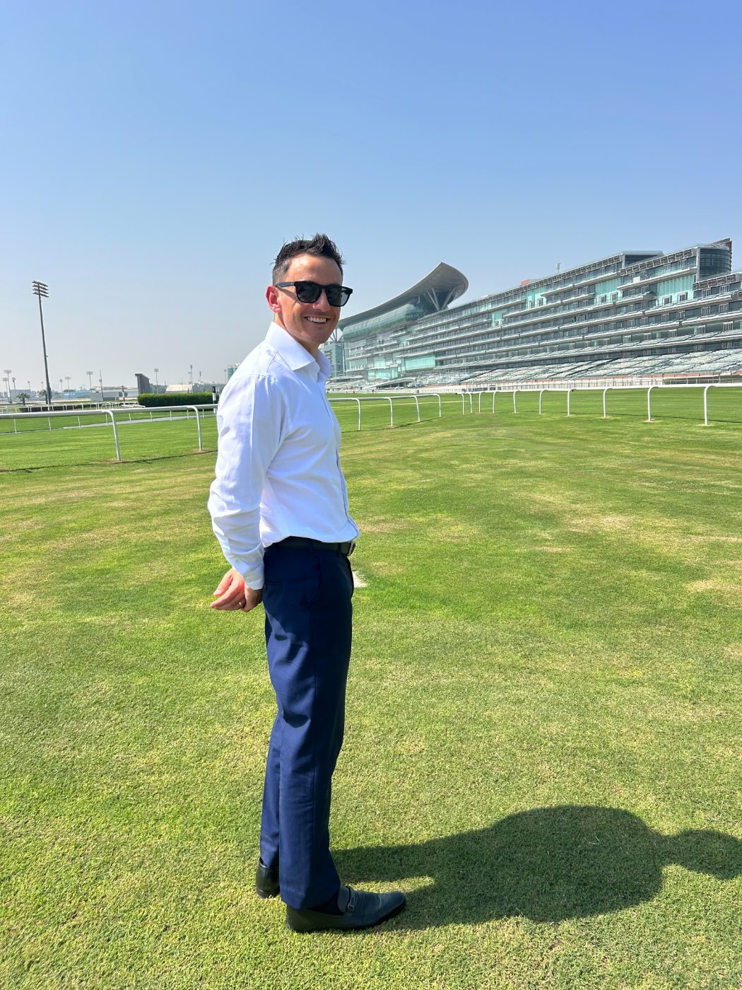 Kevin at Meydan Racecourse, Dubai